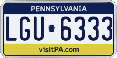 PA license plate LGU6333
