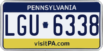 PA license plate LGU6338
