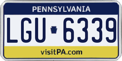 PA license plate LGU6339
