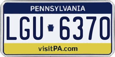 PA license plate LGU6370