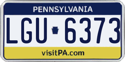 PA license plate LGU6373