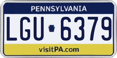 PA license plate LGU6379
