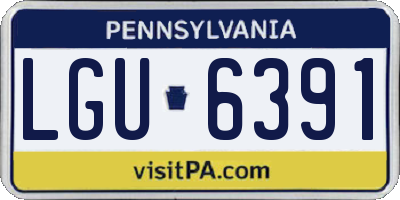 PA license plate LGU6391