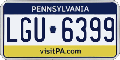 PA license plate LGU6399