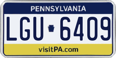 PA license plate LGU6409