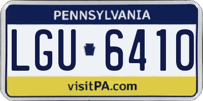 PA license plate LGU6410