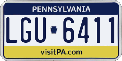 PA license plate LGU6411