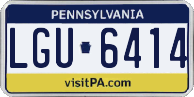 PA license plate LGU6414
