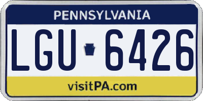 PA license plate LGU6426