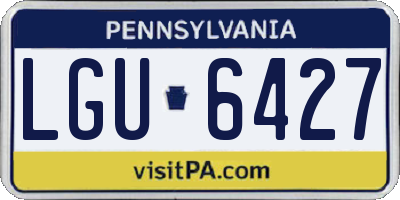 PA license plate LGU6427