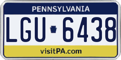 PA license plate LGU6438