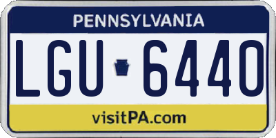 PA license plate LGU6440