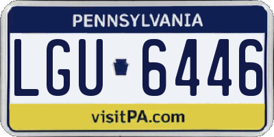 PA license plate LGU6446