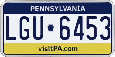 PA license plate LGU6453