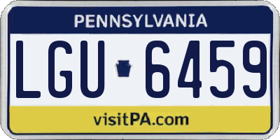 PA license plate LGU6459