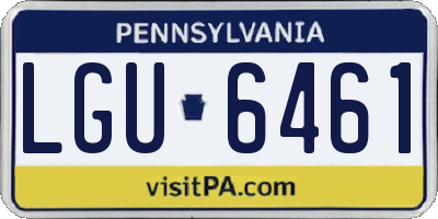 PA license plate LGU6461