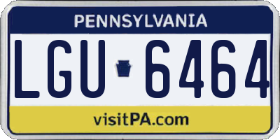PA license plate LGU6464
