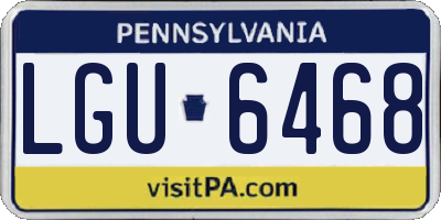 PA license plate LGU6468