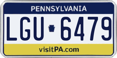PA license plate LGU6479