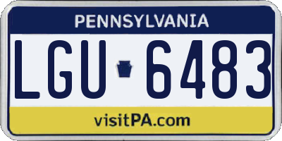 PA license plate LGU6483