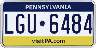 PA license plate LGU6484