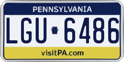 PA license plate LGU6486