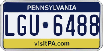 PA license plate LGU6488