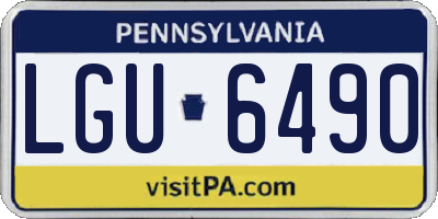 PA license plate LGU6490