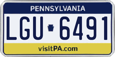 PA license plate LGU6491