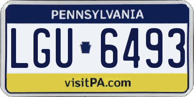 PA license plate LGU6493