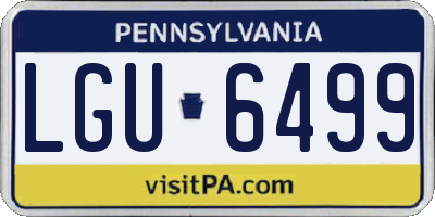 PA license plate LGU6499