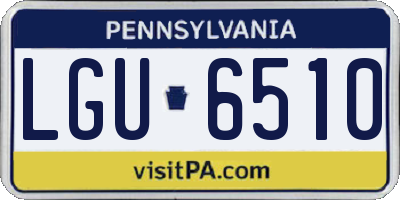 PA license plate LGU6510