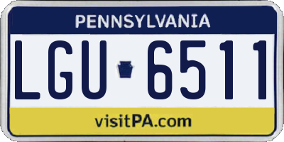 PA license plate LGU6511