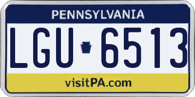 PA license plate LGU6513