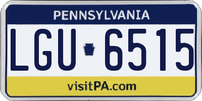 PA license plate LGU6515