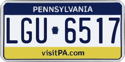 PA license plate LGU6517
