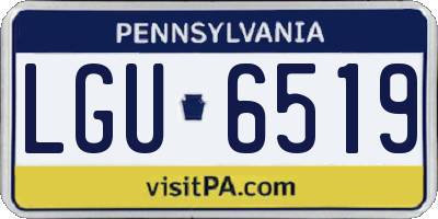 PA license plate LGU6519