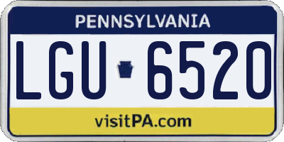 PA license plate LGU6520