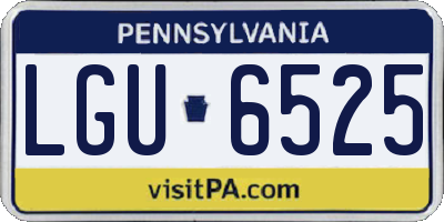 PA license plate LGU6525