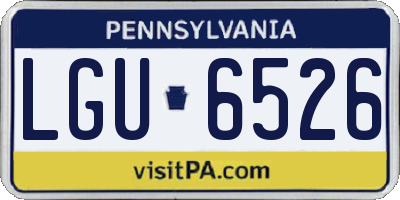 PA license plate LGU6526