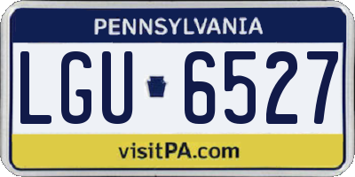 PA license plate LGU6527