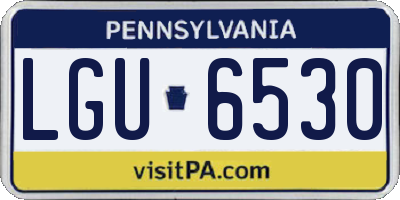 PA license plate LGU6530