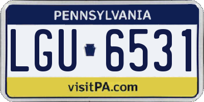 PA license plate LGU6531