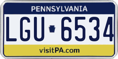 PA license plate LGU6534