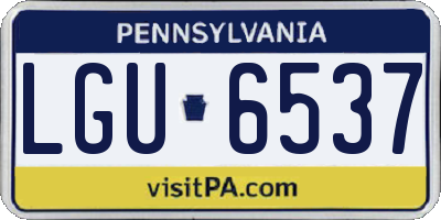 PA license plate LGU6537
