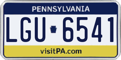 PA license plate LGU6541