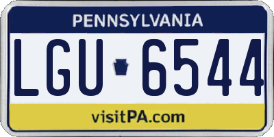 PA license plate LGU6544