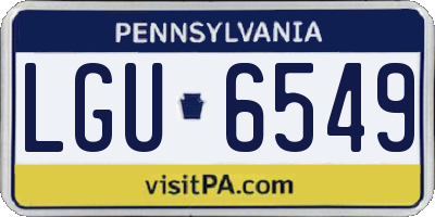 PA license plate LGU6549