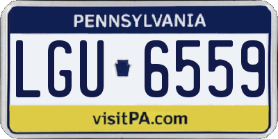 PA license plate LGU6559