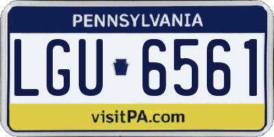 PA license plate LGU6561